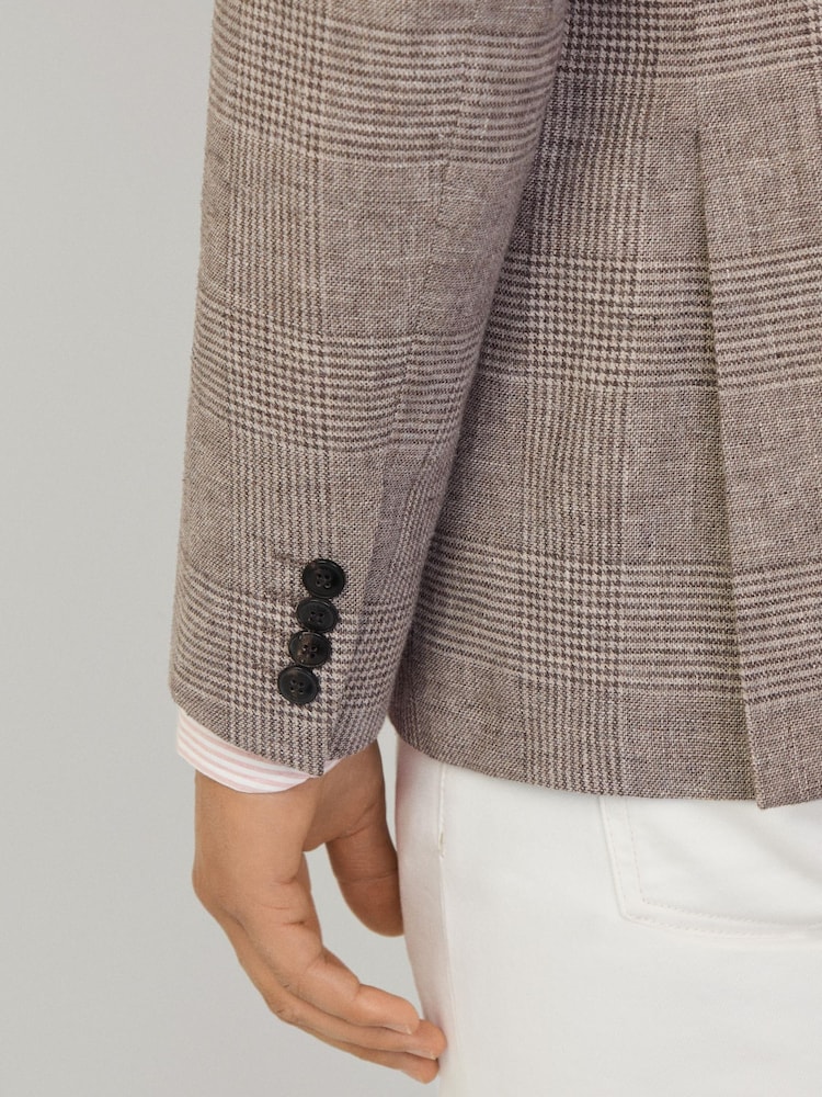Hackett Glen Check Linen Blazer - Image 5 of 10