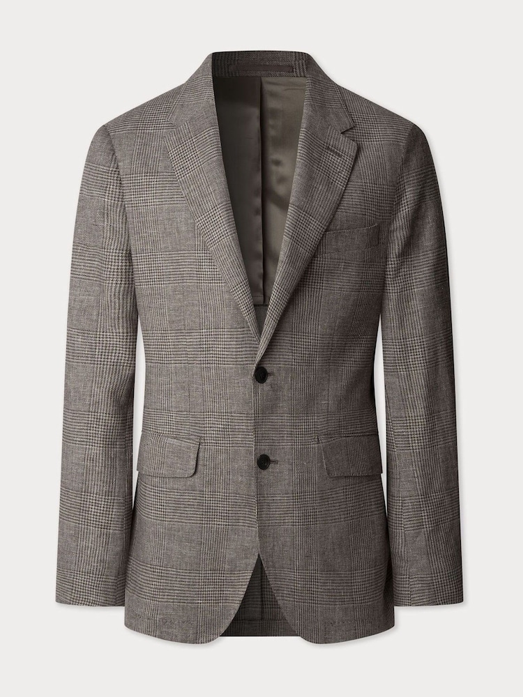 Hackett Glen Check Linen Blazer - Image 7 of 10