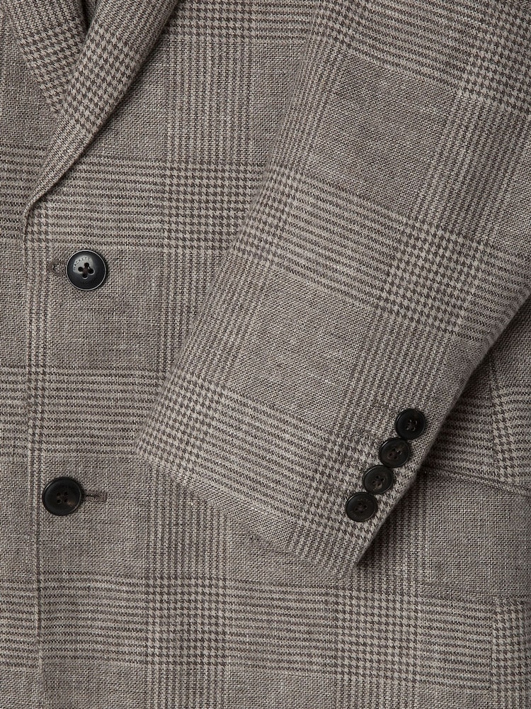 Hackett Glen Check Linen Blazer - Image 9 of 10