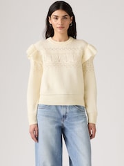 Levi's Tofu Pointelle Shane Flutter Sleeve Jumper - Image 1 of 4