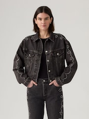Levi's® Bejeweled Shrunken 90s Embellished Denim Jacket - Image 1 of 6