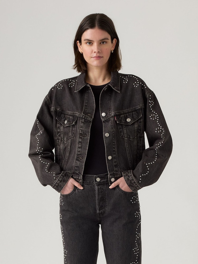Levi's® Bejeweled Shrunken 90s Embellished Denim Jacket - Image 1 of 6