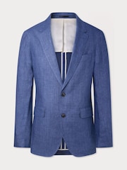 Azul - Delave de puro Linen Jacket - Imagem 1 de 4