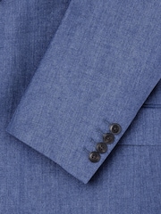 Azul - Delave de puro Linen Jacket - Imagem 3 de 4