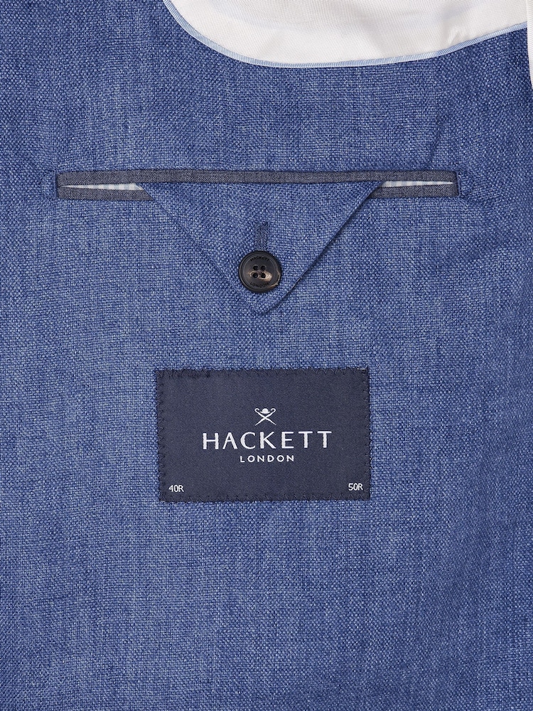 Azul - Delave de puro Linen Jacket - Imagem 4 de 4