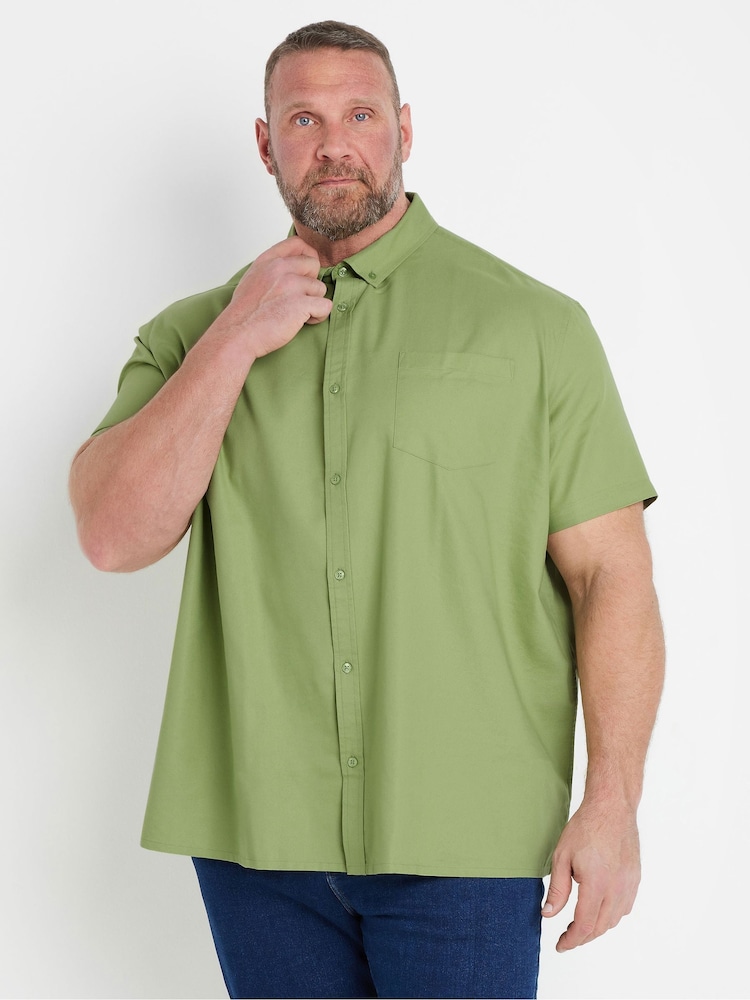 BadRhino Big & Tall Green Oxford Shirt - Image 1 of 5