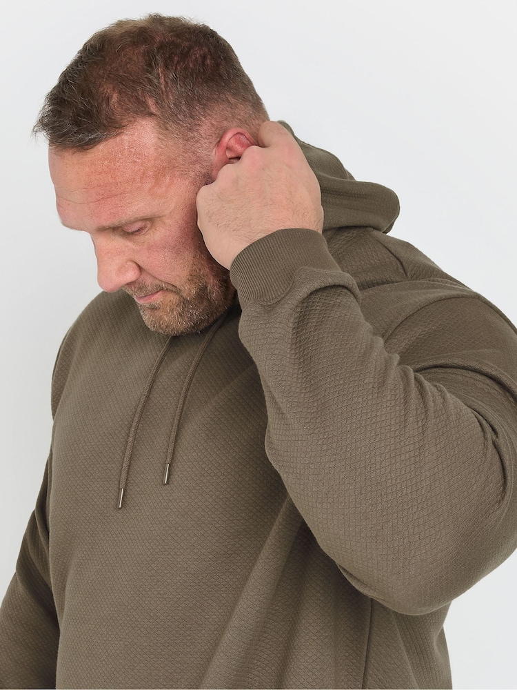 BadRhino Big & Tall Brown Diamond Hoodie - Image 2 of 5 BadRhino Big & Tall Brown Diamond Hoodie - Image 2 of 5