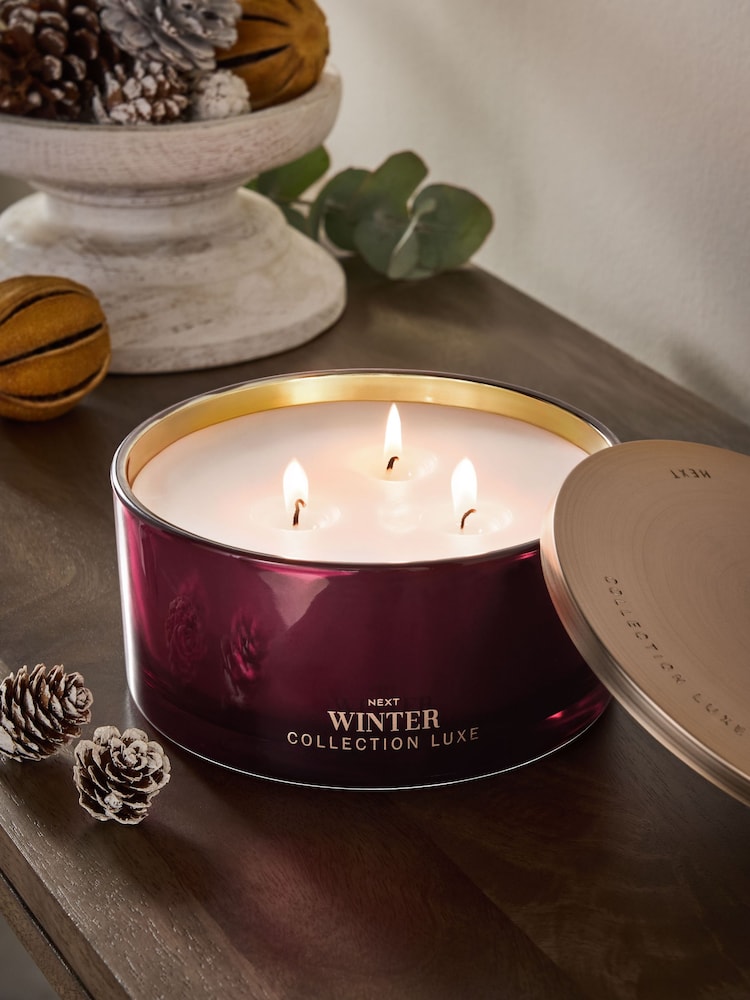 Pink Pepper & Cassis Collection Luxe Winter 3 Wick Candle - Image 1 of 4