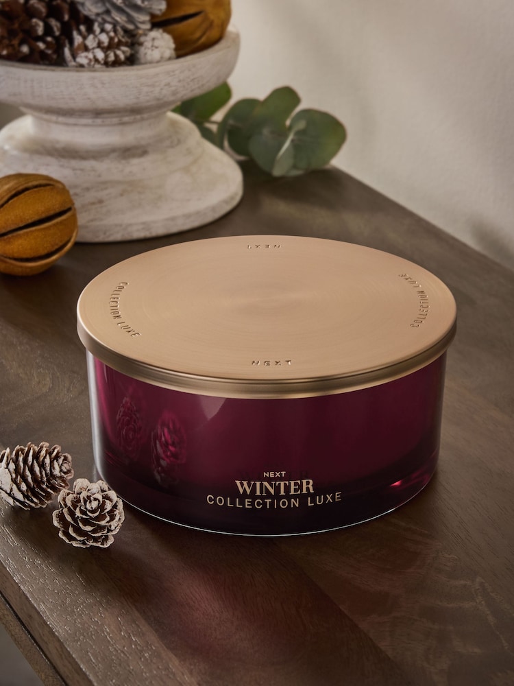 Pink Pepper & Cassis Collection Luxe Winter 3 Wick Candle - Image 2 of 4