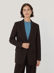 Jigsaw Brown Knox Crosshatch Blazer - Image 1 of 6