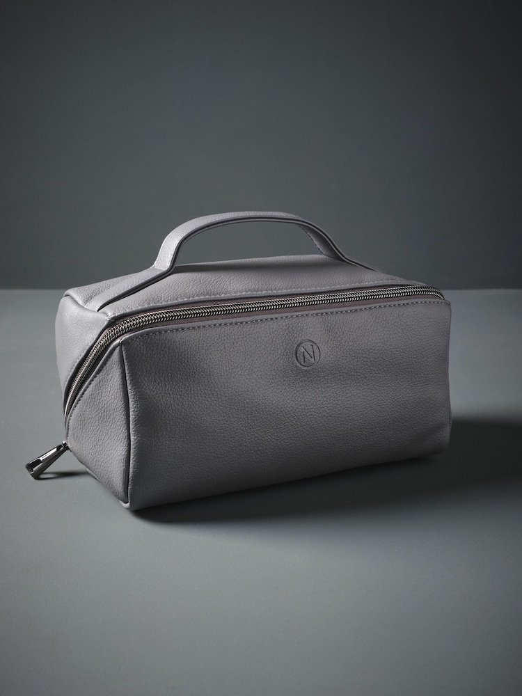 Fold Out Faux Leather Wash Bag - Image 1 of 5 Fold Out Faux Leather Wash Bag - Image 1 of 5