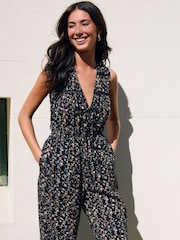 Black Wide Leg Jumpsuit - Image 3 of 9