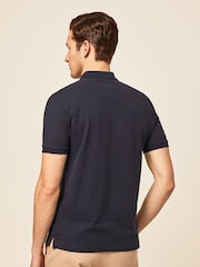Blau - Hackett Slim Fit Piqué Polo - Bild 2 von 8