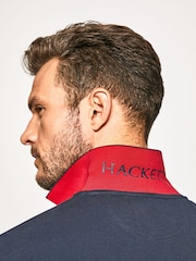 Blau - Hackett Slim Fit Piqué Polo - Bild 3 von 8