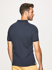 Blau - Hackett Slim Fit Piqué Polo - Bild 4 von 8