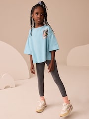 Verde azulado - Sequin Boxy Unicorn Graphic Print T-Shirt (3-16yrs) - Imagen 2 de 3