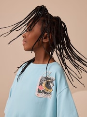 Verde azulado - Sequin Boxy Unicorn Graphic Print T-Shirt (3-16yrs) - Imagen 3 de 3
