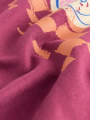 Burgundy Red Oversized Graphic Print T-Shirt (3-16yrs) - Image 6 of 7