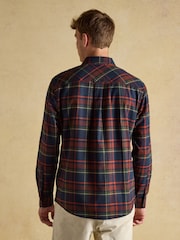 Brushed Flannel Navy Cotton Shirt - Image 2 of 11