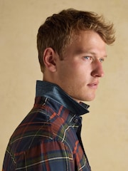 Brushed Flannel Navy Cotton Shirt - Image 5 of 11