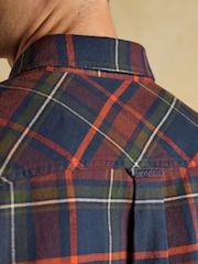 Brushed Flannel Navy Cotton Shirt - Image 7 of 11