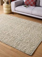 MADE.COM Grey Claude Boucle Wool Rug - Image 1 of 5