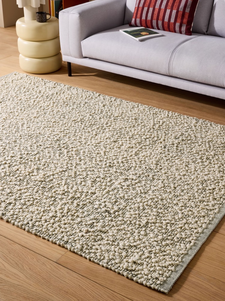 MADE.COM Grey Claude Boucle Wool Rug - Image 1 of 5 MADE.COM Grey Claude Boucle Wool Rug - Image 1 of 5