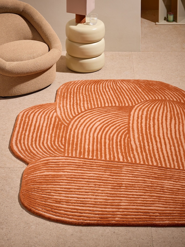 MADE.COM Rust Casey Wool Tufted Rug - Image 1 of 5 MADE.COM Rust Casey Wool Tufted Rug - Image 1 of 5