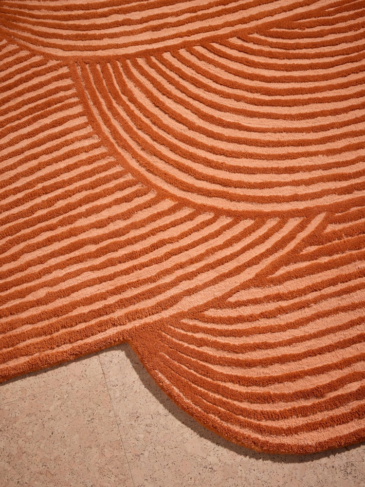 MADE.COM Rust Casey Wool Tufted Rug - Image 2 of 5 MADE.COM Rust Casey Wool Tufted Rug - Image 2 of 5