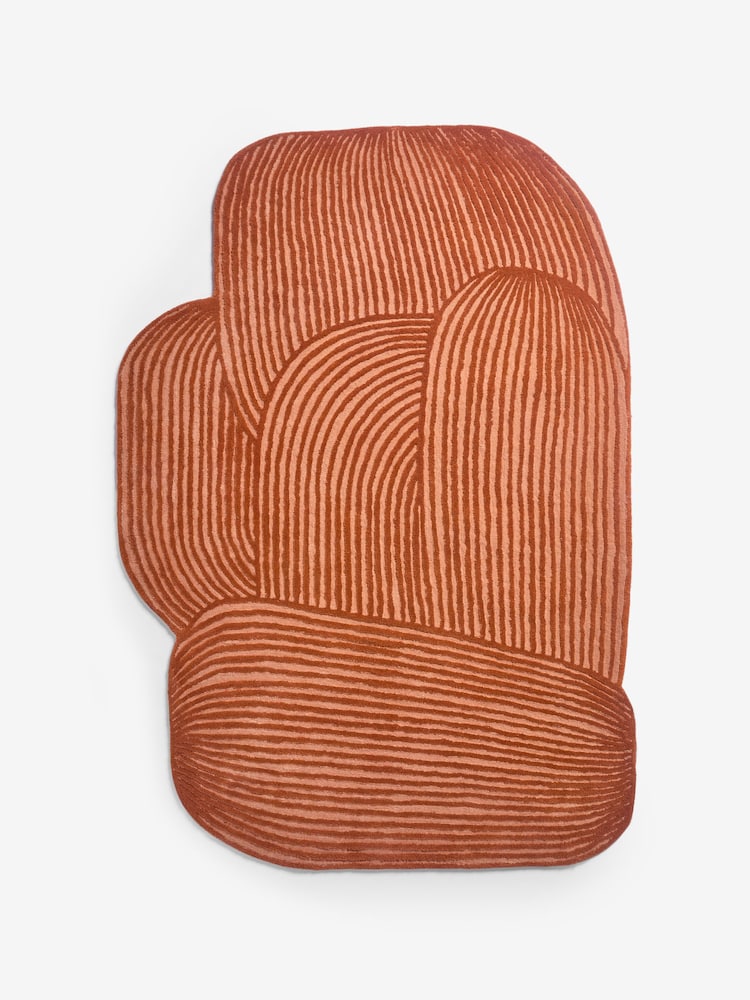 MADE.COM Rust Casey Wool Tufted Rug - Image 5 of 5 MADE.COM Rust Casey Wool Tufted Rug - Image 5 of 5