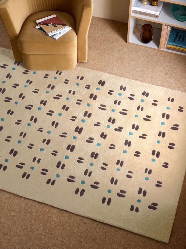 MADE.COM Natural Timeo Wool Tufted Rug - Image 1 of 5