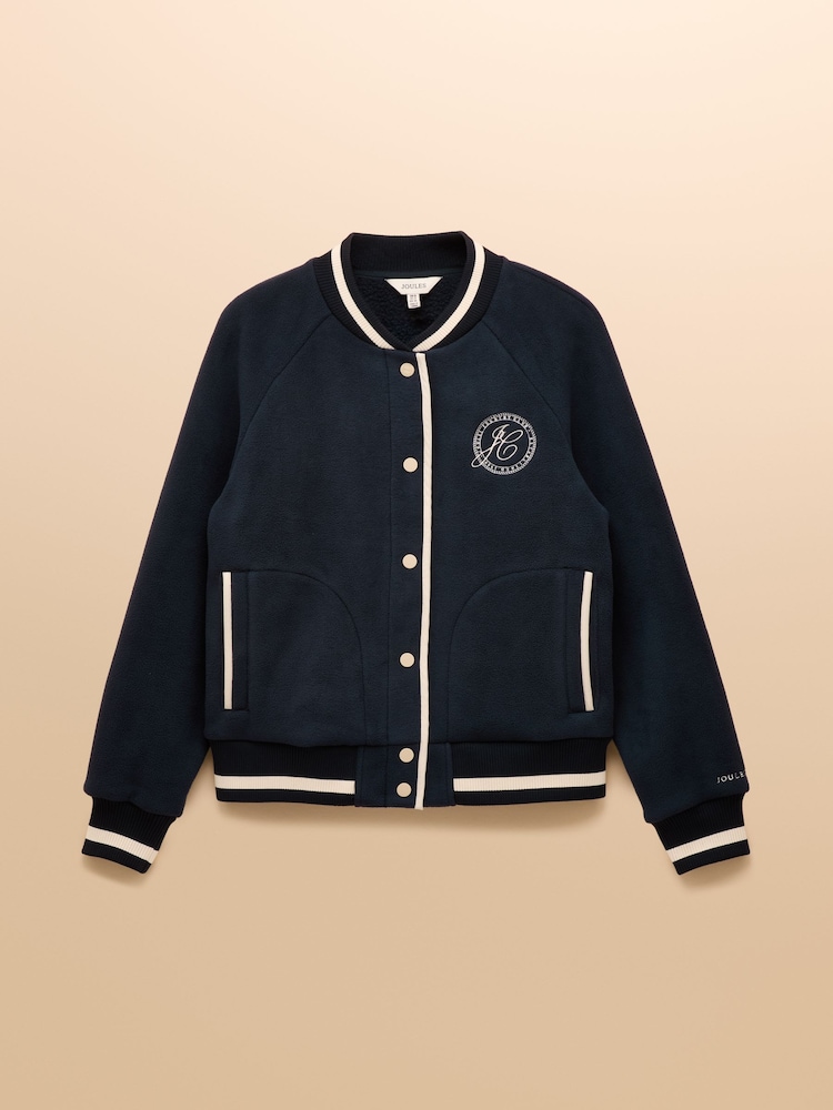Mornarica - Bomber jakna iz flisa Joules Margot Varsity - Slika 11 iz 11 Mornarica - Bomber jakna iz flisa Joules Margot Varsity - Slika 11 iz 11