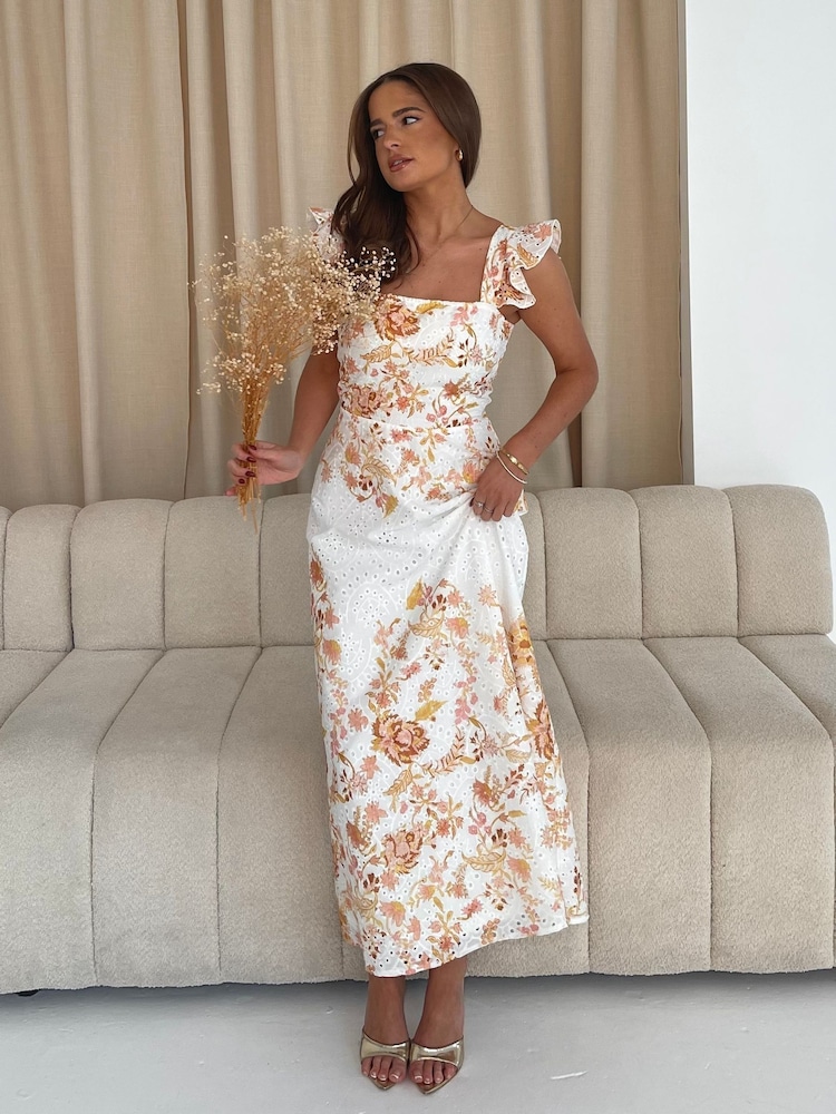 Girl In Mind Orla Broderie Anglaise Maxi Dress - Imagen 2 de 7 Girl In Mind Orla Broderie Anglaise Maxi Dress - Imagen 2 de 7