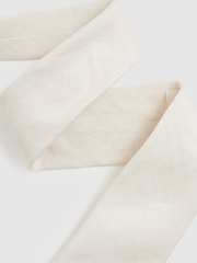 Reiss Ecru Elio Linen Textured Tie - Image 3 of 5