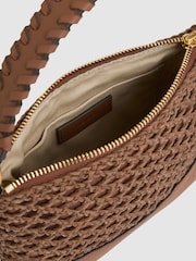Reiss Tan Blakeley Weave Cross-Body Bag - Image 3 of 6