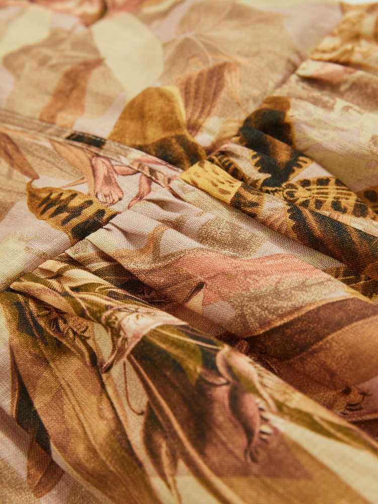 Reiss Khaki Anna 4-9 yrs Reiss | NYBG Floral-Print Midi Dress - Image 5 of 5