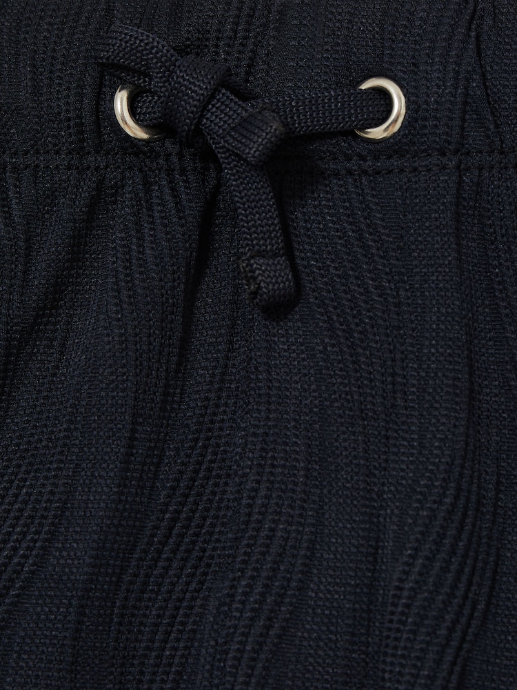Reiss Navy Alvar 9-13 yrs Wave-Jacquard Drawstring Shorts - Image 4 of 4