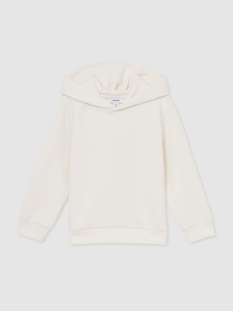 Off White - Reiss Fabien Interlock Jersey Hoodie - Imagen 1 de 4