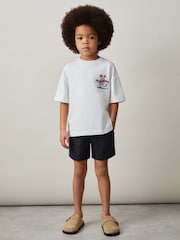 Reiss White/Multi Jimmy 9-13 yrs Cotton Oversized Graphic-Print T-Shirt - Image 3 of 5