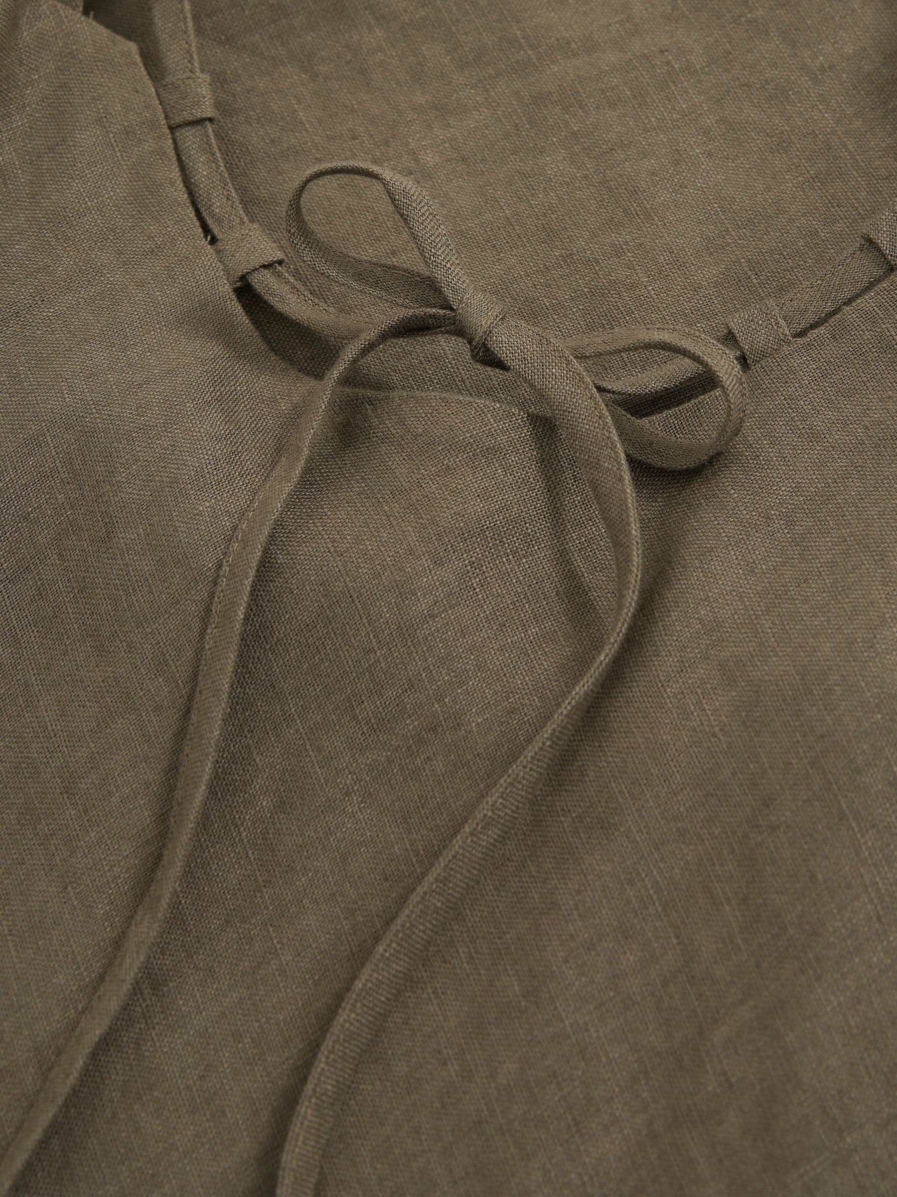 Buy Reiss Khaki Roxanne Linen Double-Strap Slip Dress from