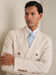 Azul suave - Reiss Aurelio Silk Pin-Dot Tie - Imagen 2 de 5