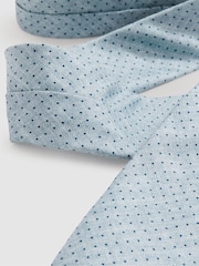 Azul suave - Reiss Aurelio Silk Pin-Dot Tie - Imagen 3 de 5