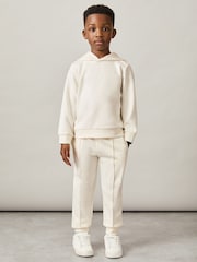 Reiss Off White Premier 9-13 yrs Interlock Drawstring Joggers - Image 3 of 5