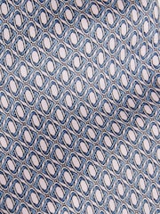 Reiss Soft Pink Caruso Silk Geometric-Print Tie - Image 4 of 4