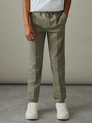 Reiss Soft Sage Green Premier 13-14 yrs Interlock Drawstring Joggers - Image 3 of 4