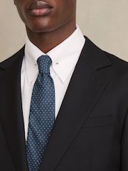 Azul marino - Reiss Aurelio Silk Pin-Dot Tie - Imagen 2 de 5