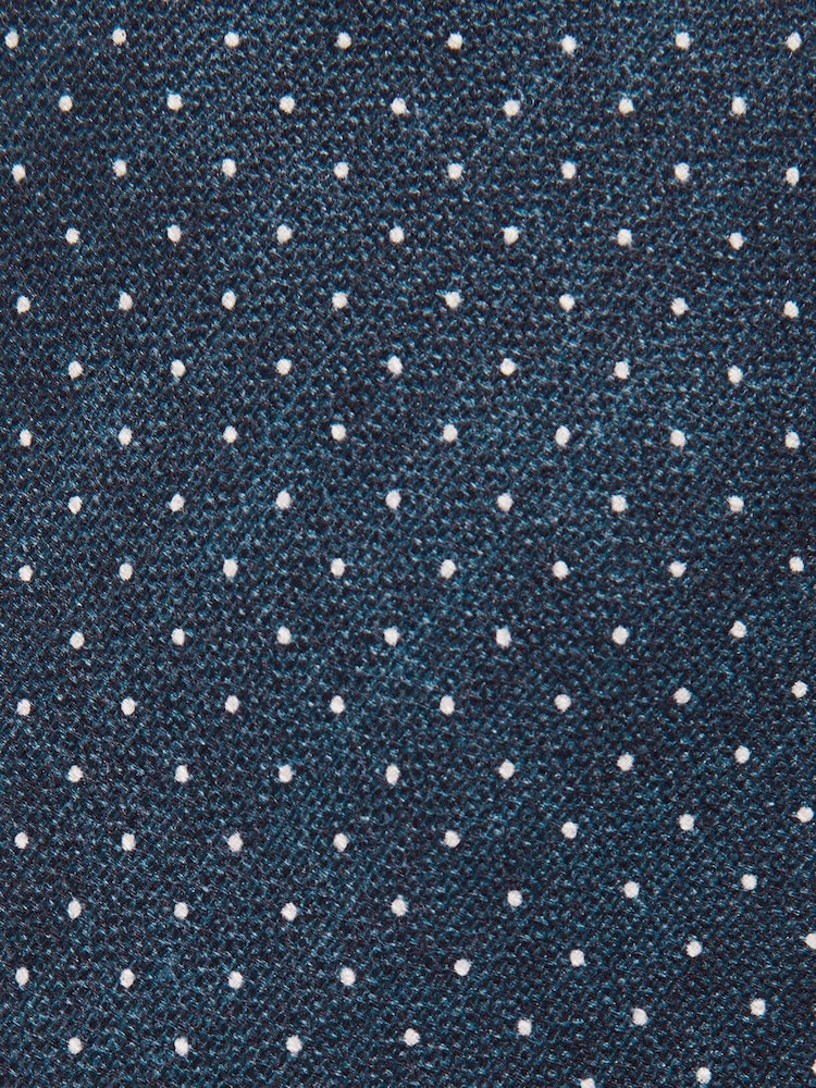 Azul marino - Reiss Aurelio Silk Pin-Dot Tie - Imagen 5 de 5