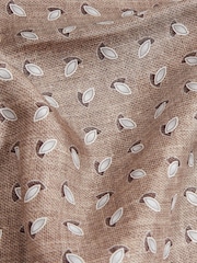 Reiss Soft Brown Melange Enrico Almond Print Silk Pocket Square - Image 4 of 4