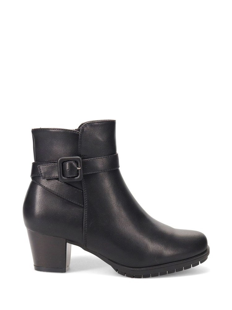 Pavers Black Chic Ankle Boots - Image 1 of 5