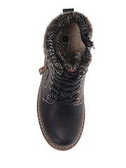 Pavers Black Knitted Cuff Ankle Boots - Image 4 of 5